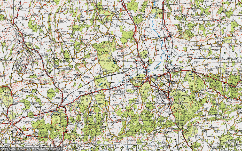 Old Map of Chipstead, 1920 in 1920