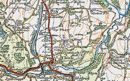 Old map of Chirk Green in 1921