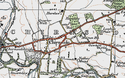 Old map of Chirnside in 1926