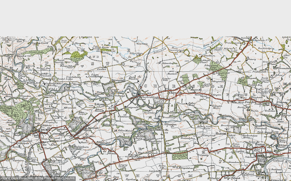 Old Map of Chirnsidebridge, 1926 in 1926