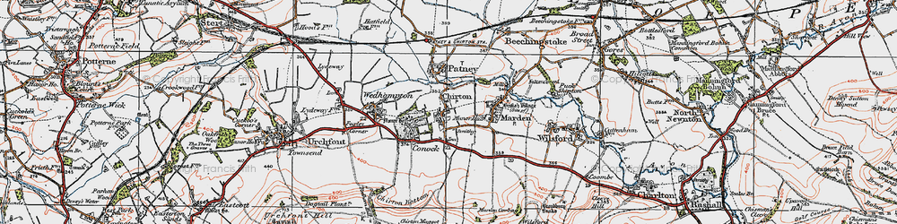 Old map of Chirton in 1919
