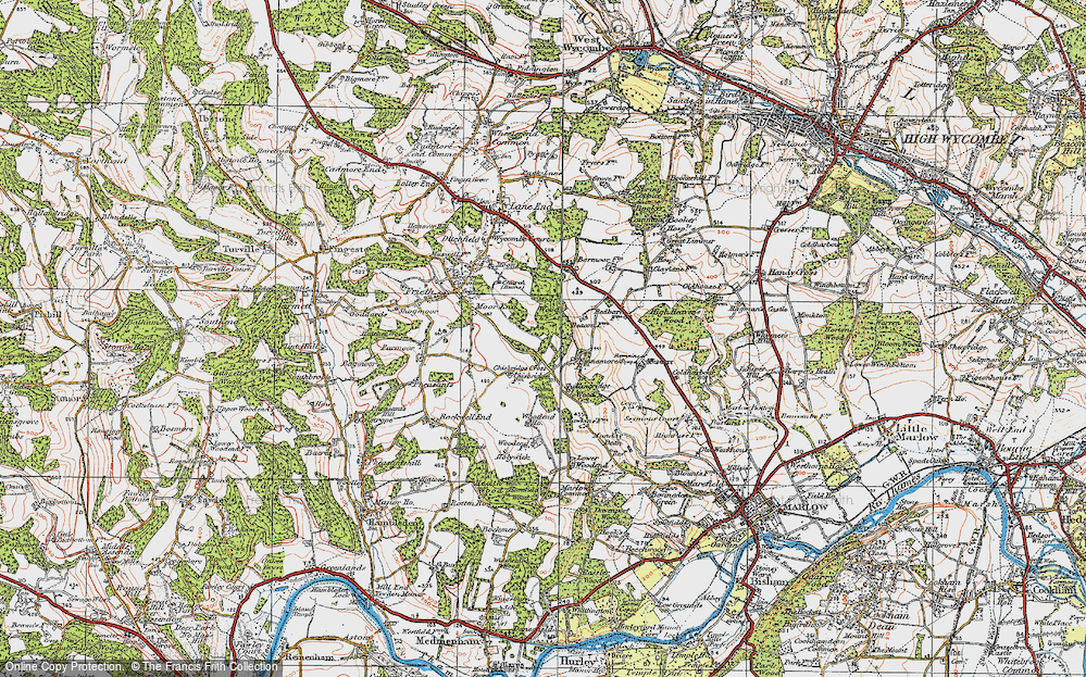Old Map of Chisbridge Cross, 1919 in 1919