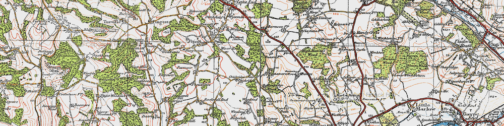 Old map of Chisbridge Cross in 1919