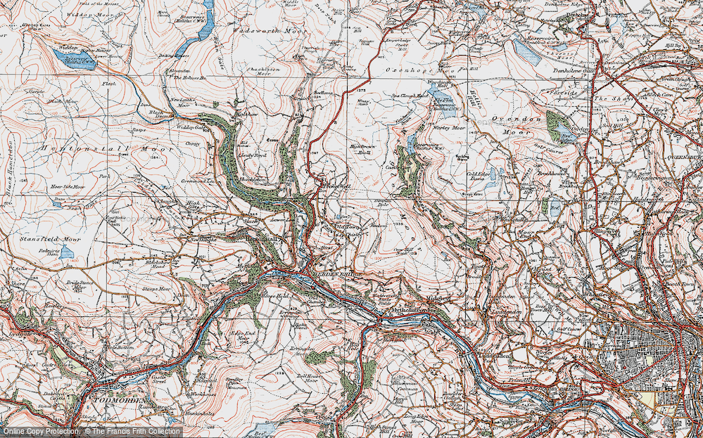 Old Map of Chiserley, 1925 in 1925