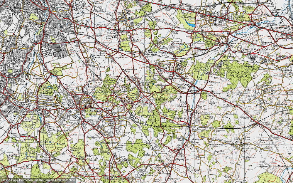 Old Map of Chislehurst, 1920 in 1920