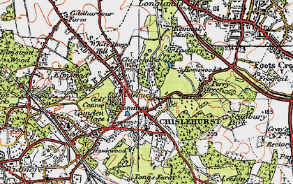 Old map of Chislehurst in 1920