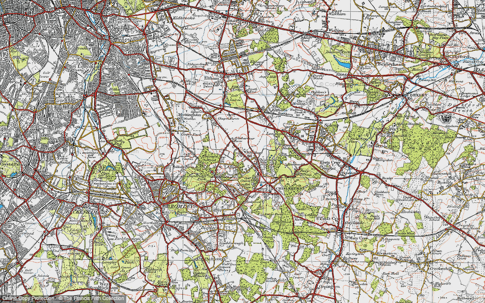 Old Map of Chislehurst West, 1920 in 1920