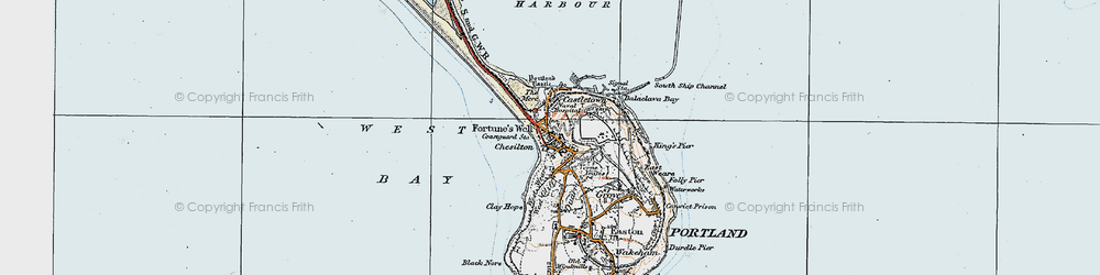 Old map of Chiswell in 1919