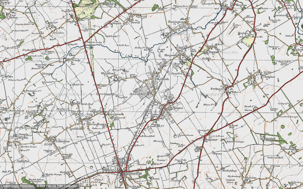 Old Map of Chiswick End, 1920 in 1920
