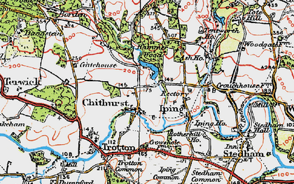 Old map of Chithurst in 1919