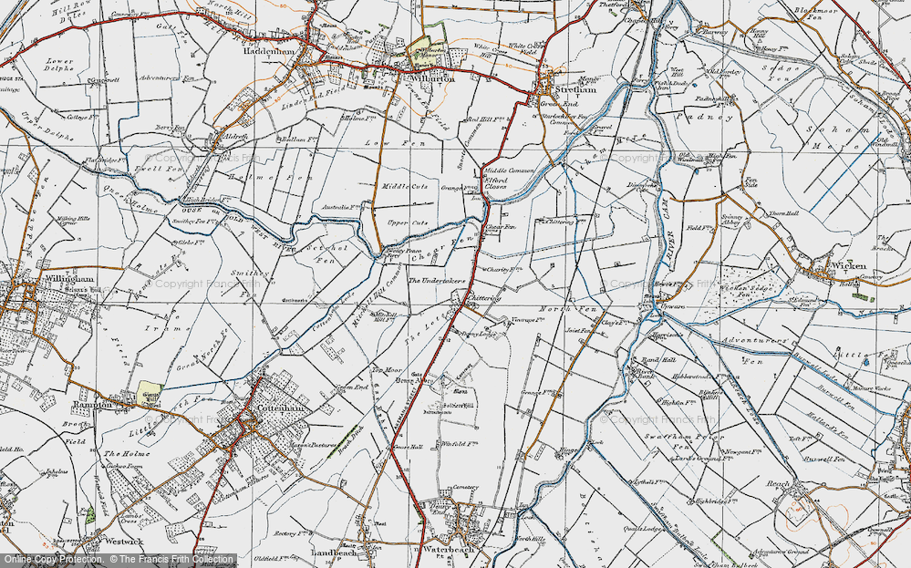 Old Map of Chittering, 1920 in 1920
