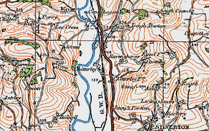 Old map of Chitterley in 1919