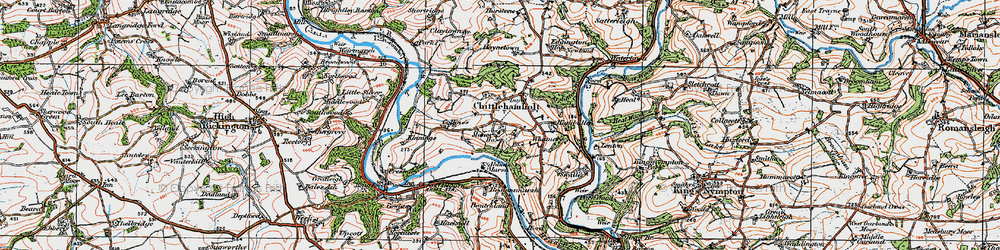 Old map of Abbot's Marsh in 1919