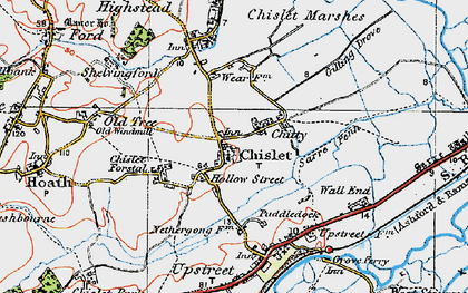 Old map of Chitty in 1920