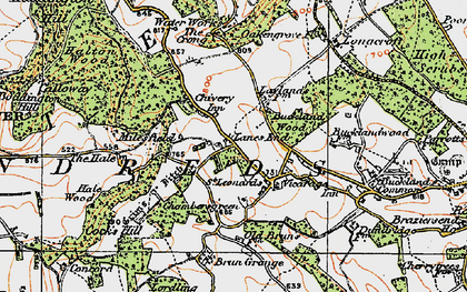Old map of Brun Grange in 1919