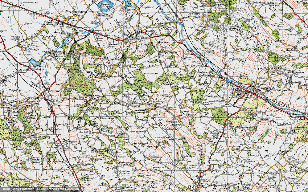 Old Map of Cholesbury, 1920 in 1920