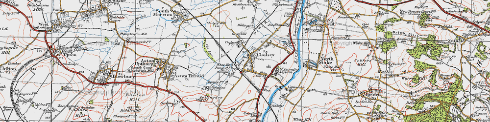 Old map of Cholsey in 1919