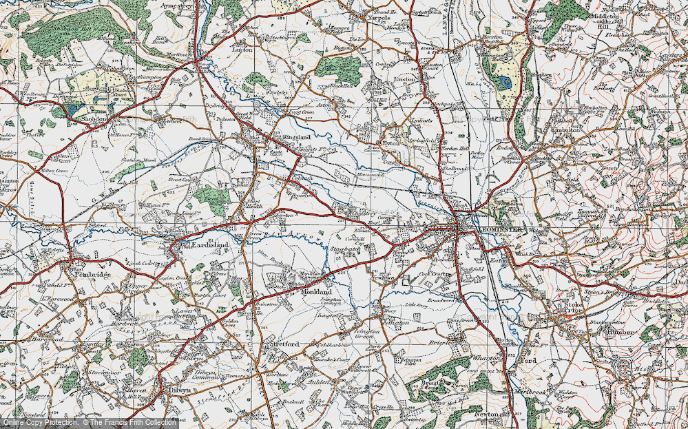 Old Map of Cholstrey, 1920 in 1920