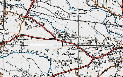 Old map of Cholstrey in 1920