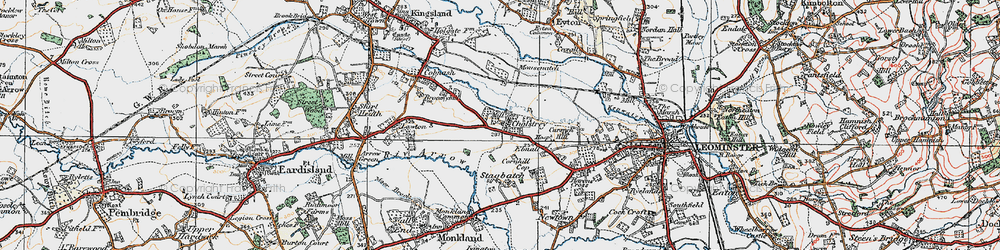 Old map of Cholstrey in 1920