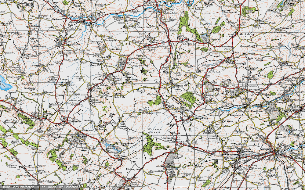 Old Map of Cholwell, 1919 in 1919