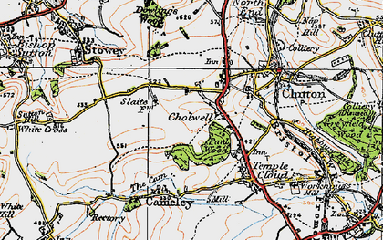 Old map of Cholwell in 1919