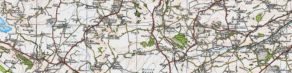 Old map of Cholwell in 1919