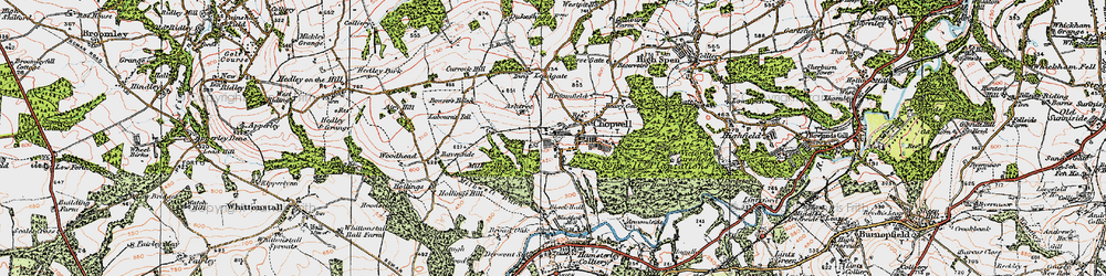 Old map of Chopwell in 1925