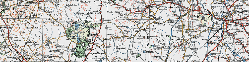 Old map of Chorley in 1921