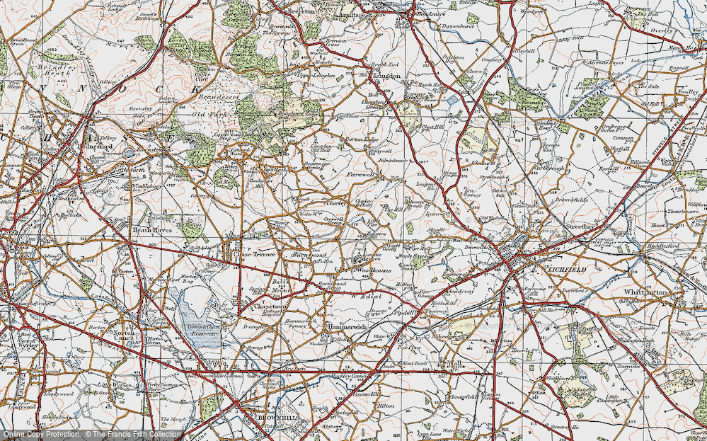 Old Map of Chorley, 1921 in 1921