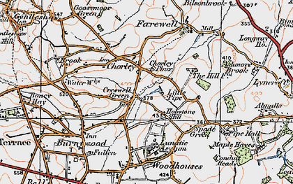 Old map of Chorley in 1921