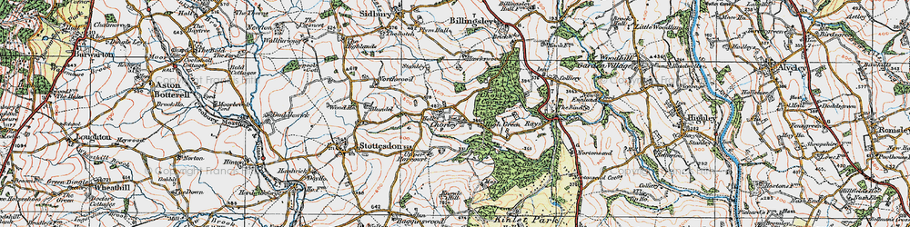 Old map of Chorley in 1921