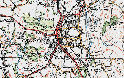 Old map of Chorley in 1924