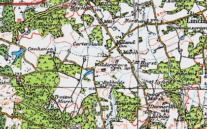 Old map of Chorley Common in 1919