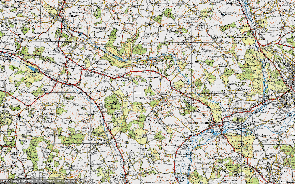 Old Map of Chorleywood West, 1920 in 1920