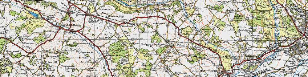 Old map of Chorleywood West in 1920