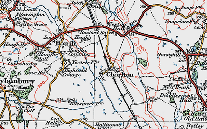 Old map of Chorlton in 1921