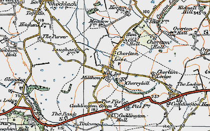 Old map of Chorlton Lane in 1921