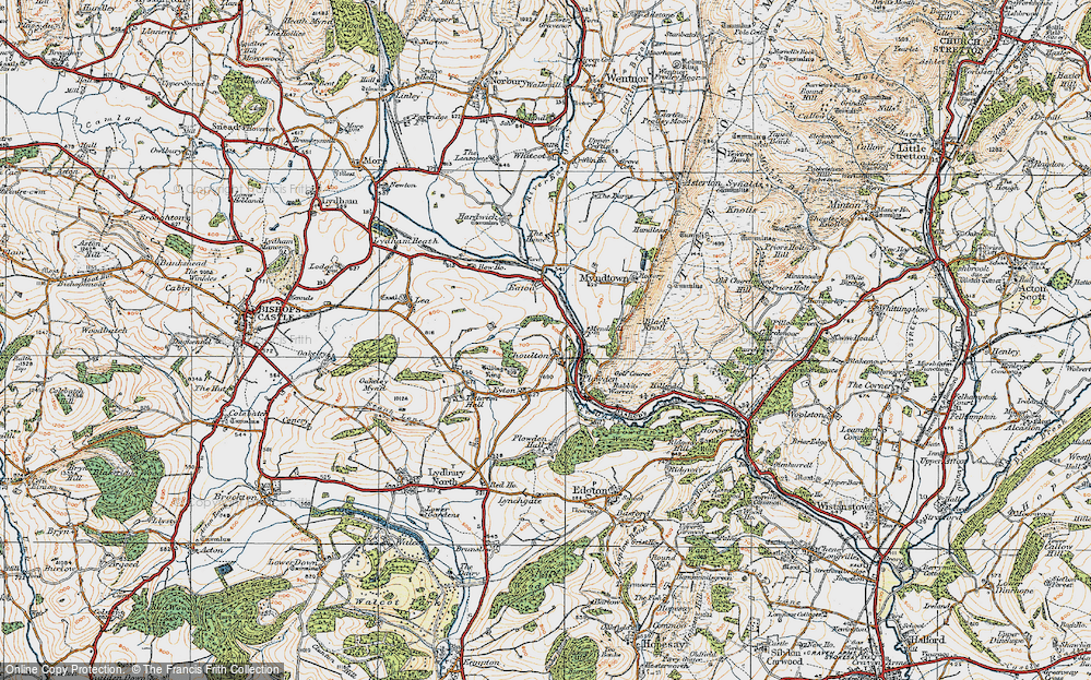 Old Map of Choulton, 1920 in 1920