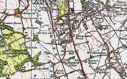 Old map of Chowdene in 1925