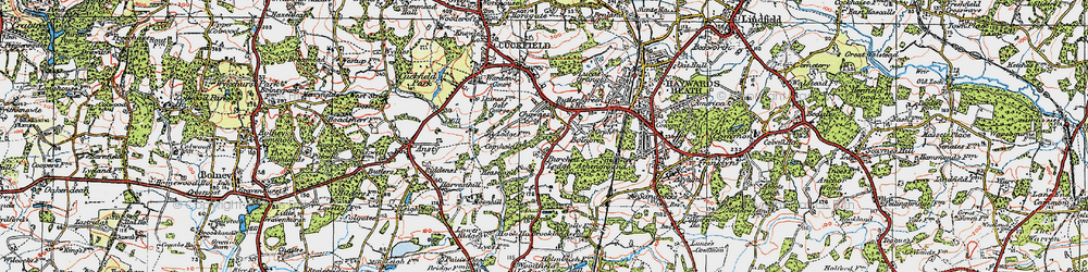 Old map of Burchetts in 1920