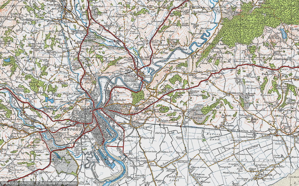 Old Map of Christchurch, 1919 in 1919