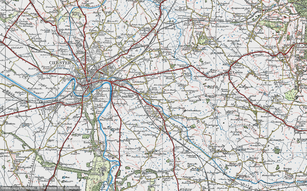 Old Map of Christleton, 1924 in 1924