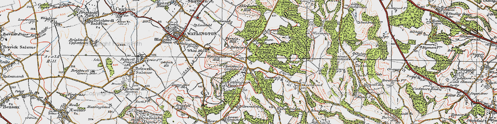 Old map of Christmas Common in 1919