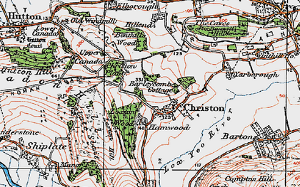 Old map of Christon in 1919