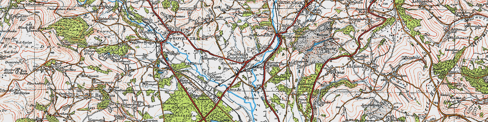Old map of Chudleigh Knighton in 1919