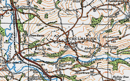 Old map of Chulmleigh in 1919