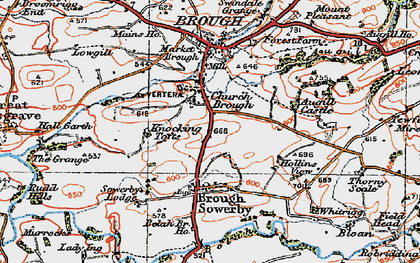 Old map of Augill Castle in 1925