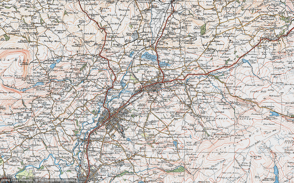 Old Map of Church Clough, 1924 in 1924