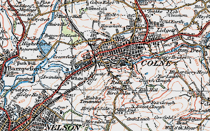 Old map of Church Clough in 1924